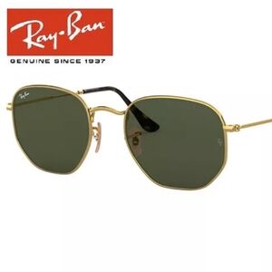 Ray Ban Hexagonal Green G15 Lenses RB3548N Gold Frame